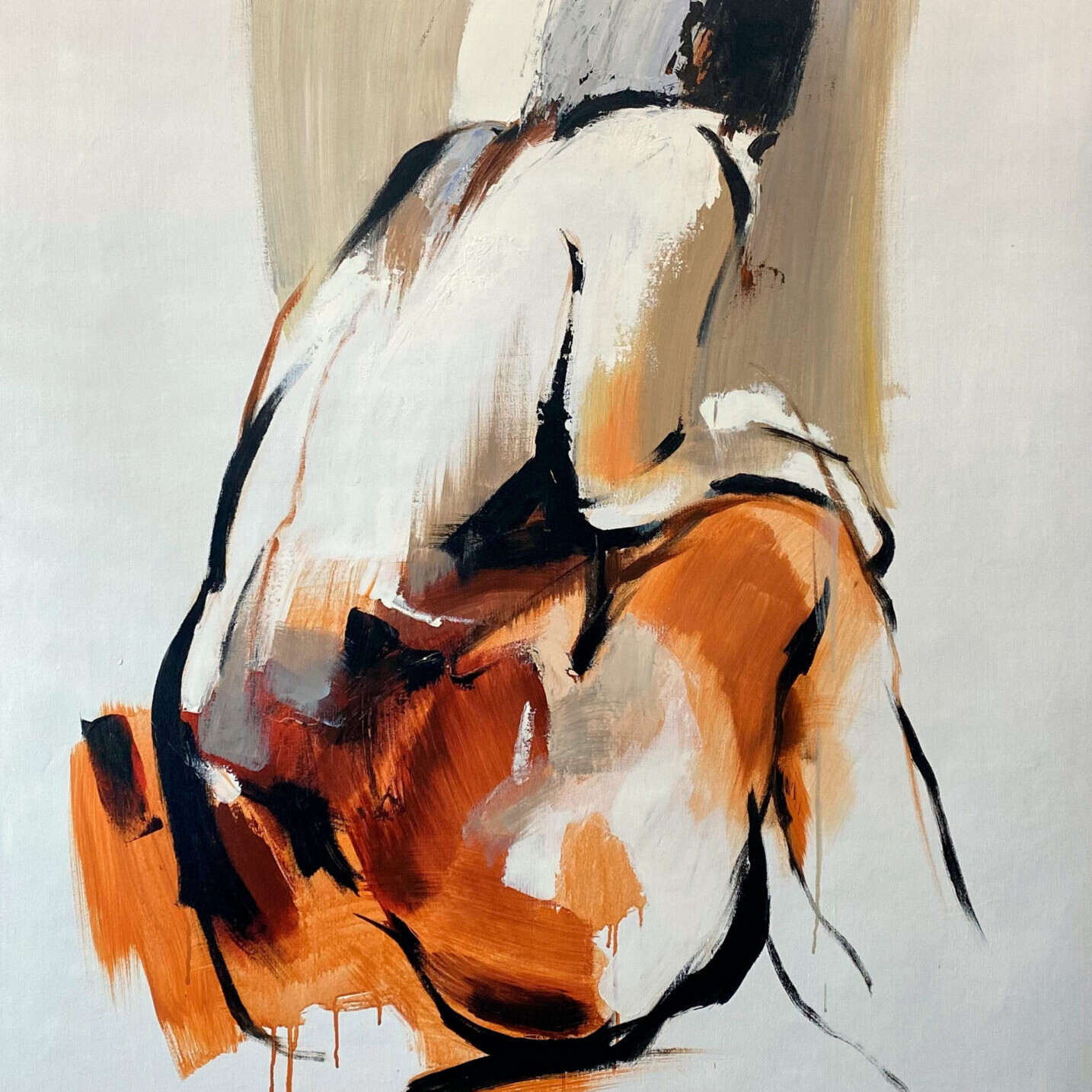 naked woman painting