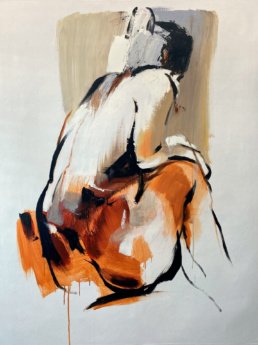naked woman painting
