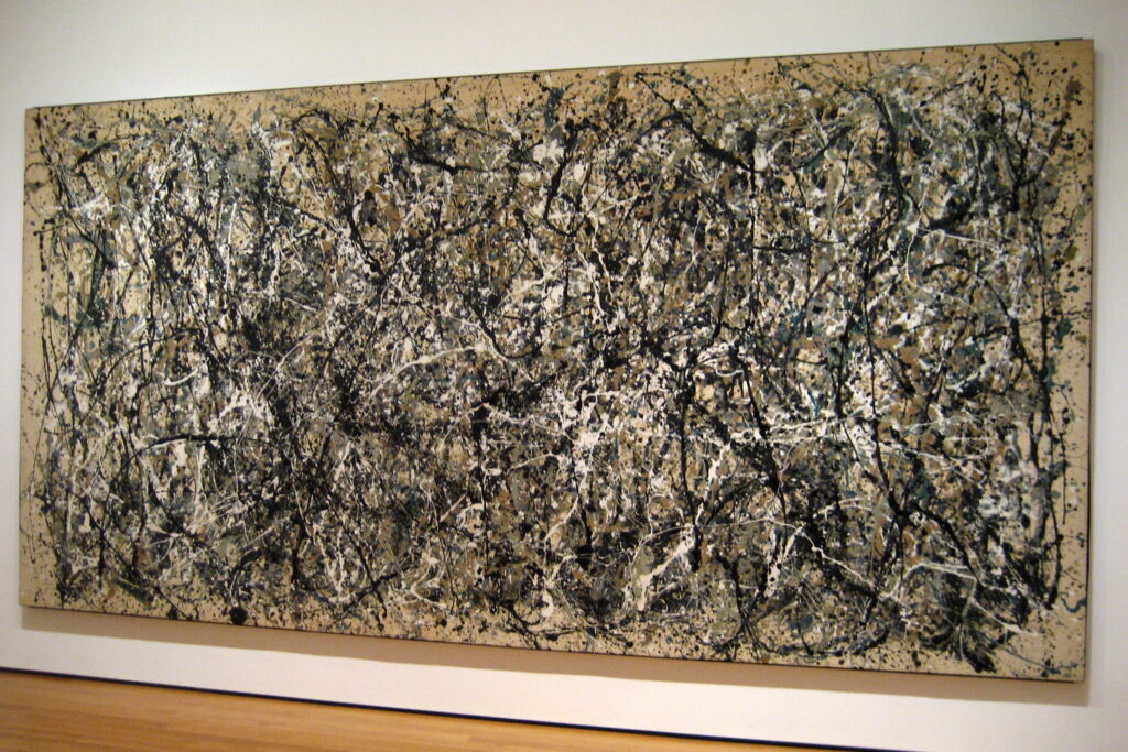 Jackson Pollock, (American, 1912-1956) Number 1A, 1948,Oil and enamel on unprimed canvas, 68" x 8' 8"
